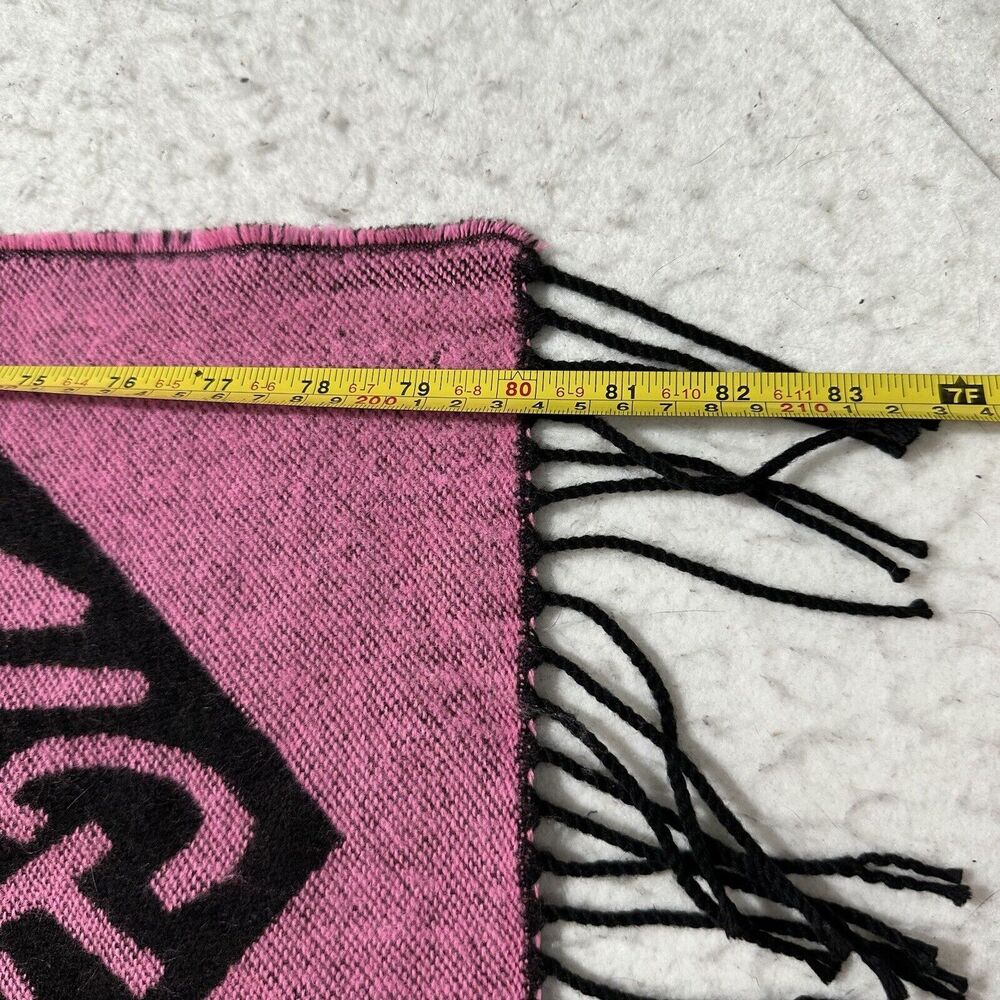 Victoria's Secret Winter Angel Collection Heart Scarf Acrylic Red Pink Black 80" - Picture 10 of 11